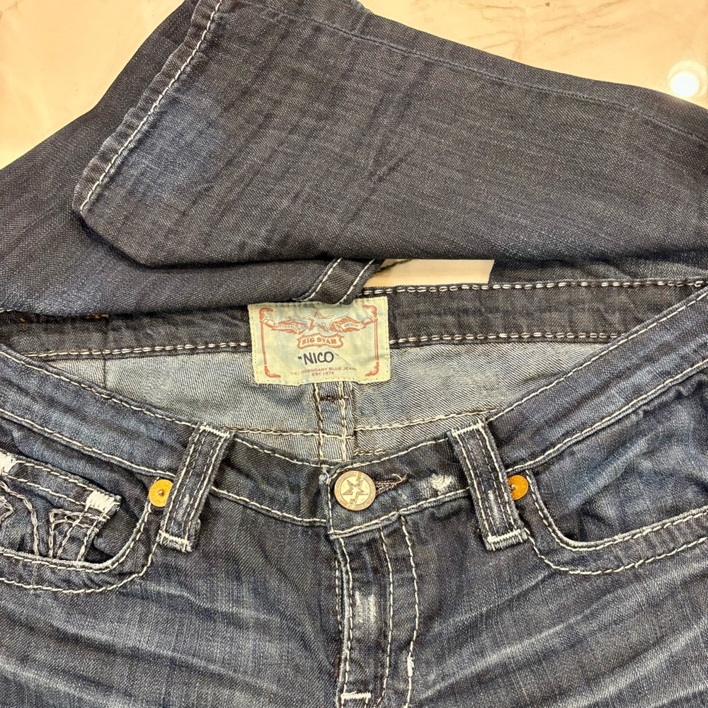 Big Star “Nico” Jeans Women's Boot Cut in Rich Indigo - Picture 3 of 3